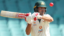 Joe Burns of Australia A bats during day three of the tour match against India at the SCG.