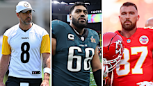 Aaron Rodgers, Jordan Mailata, Travis Kelce