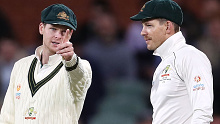 Steve Smith and Tim Paine during the Pakistan Test series.
