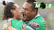 Joey Leilua (R) may be done at the Canberra Raiders.