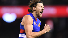 Marcus Bontempelli was among the Bulldogs' best with 28 disposals and two goals