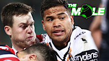 Esan Marsters (R) wants out of Wests Tigers.
