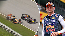 Max Verstappen tried to block Lando Norris on the run to the next corner after their collision late in the Austrian Grand Prix.