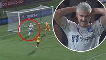 Sydney FC striker Patrick Wood missed this sitter from close range against the Central Coast.