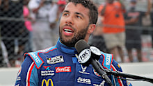 Bubba Wallace, driver of the #43 Victory Junction Chevrolet