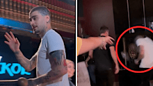 Video shows Zayn dodging the projectile.