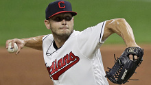 Cleveland Indians relief pitcher Cam Hill.