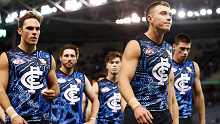Blues skipper Patrick Cripps toiled hard but was left disappointed once again