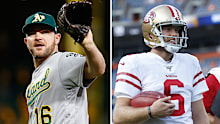 Australians Liam Hendriks and Mitch Wishnowsky ply their respective trades in the Bay Area
