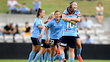 Sydney FC celebrate.