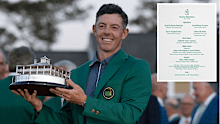 Rory McIlroy's Masters dinner menu is revealed.