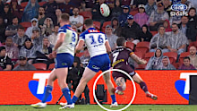 Harry Hayes tripping Adam Reynolds.