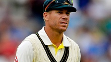 David Warner in the field during the Cape Town Test.