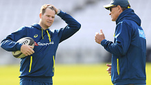 Steve Smith with Graeme Hick.