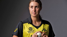 Tayla Vlaeminck poses during the Australia 2020 ICC Women's T20 World Cup 