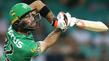 Glenn Maxwell hits out against the Sydney Sixers.