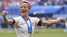Megan Rapinoe with her World Cup winners medal.