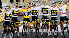 Sky Team at the Tour de France