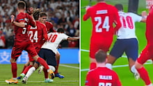 Raheem Sterling is awarded a controversial penalty.