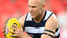 Cats champion Gary Ablett in action for Geelong this season.