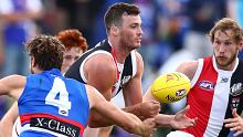 Roberton was one of St Kilda's best with 24 disposals and seven marks