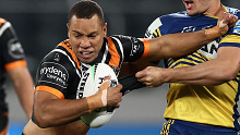 Wests Tigers co-captain Moses Mbye.