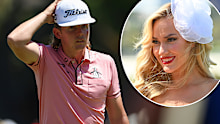 LIV Golf's top-ranked player, Cameron Smith, and (inset) Paige Spiranac.