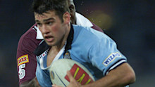 Ryan Girdler in action for New South Wales during the 2000 State of Origin series.