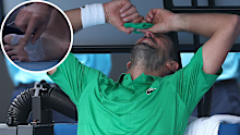 Novak Djokovic is struggling with nasty blisters.