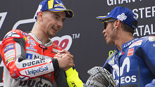 Jorge Lorenzo and Valentino Rossi