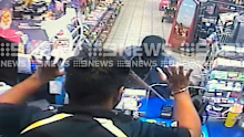 The robbery was caught on CCTV.