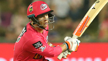 Sydney Sixers star Josh Philippe during his innings against Adelaide Strikers.