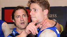 Luke Beveridge and Lachie Hunter