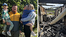 Lucy and Taylor Harrigan, pictured with their two children.