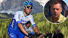 Michael Matthews (main picture) and Cadel Evans.