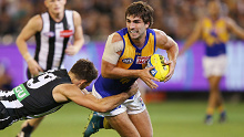 Gaff was outstanding all night for the Eagles and finished with 35 disposals for the game