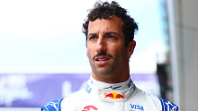 Daniel Ricciardo of Visa Cash App RB walks in the Pitlane at Silverstone.