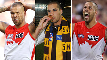 Lance 'Buddy' Franklin is a great of both the Sydney Swans and the Hawthorn Hawks.