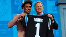 Bryce Young with NFL commissioner Roger Goodell.