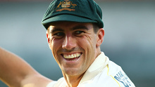 Pat Cummins during the fifth Ashes Test, in which he delivered 46.5 overs.
