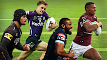 From left: Stephen Crichton, Ryan Papenhuyzen, Josh Addo-Carr and Jason Saab.