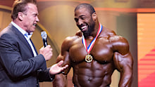 Arnold Schwarzenegger interviews Cedric McMillan 