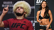Former UFC lightweight champion Khabib Nurmagomedov and Arianny Celeste.