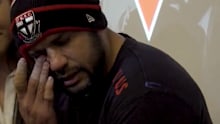 Ryder fought back tears in an emotional farewell to his Saints teammates