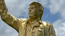 The Donald Trump statue on display at Doral.