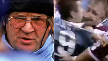 Tommy Raudonikis during State of Origin 1997 and Andrew Johns' KO punch from Jamie Goddard.