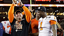 Swinney celebrates winning the National  Championship 