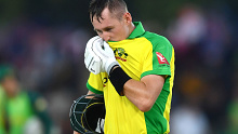 Marnus Labuschagne is dismissed for a duck. (Getty)