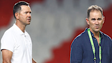 Ricky Ponting (left) and Justin Langer.