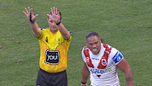 Luciano Leilua was sent to the  sin bin for a hit on Roosters half Sam Walker.